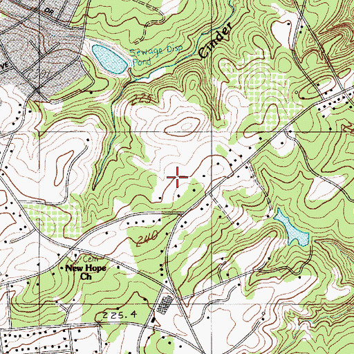 Topographic Map of Cinder Creek, SC