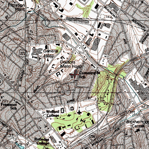 Topographic Map of Cumming Street School, SC