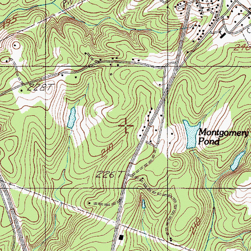 Topographic Map of Gatewood, SC