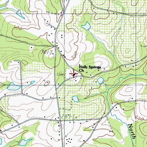 Topographic Map of Holly Springs Church, SC