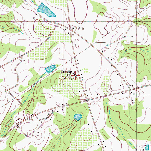 Topographic Map of Trinity United Methodist Cemetery, SC