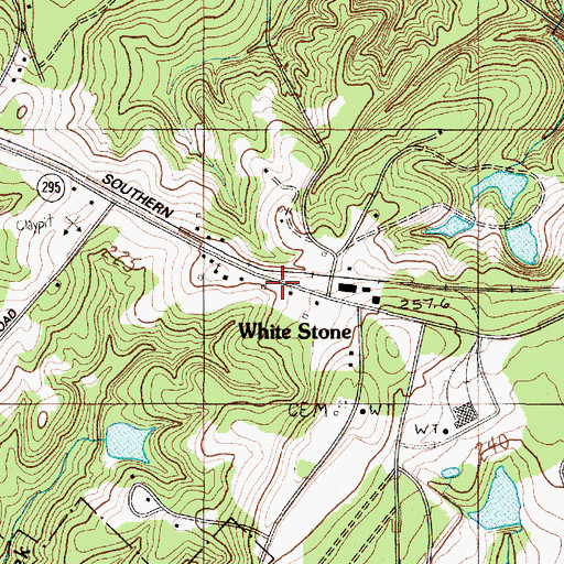 Topographic Map of White Stone Post Office, SC