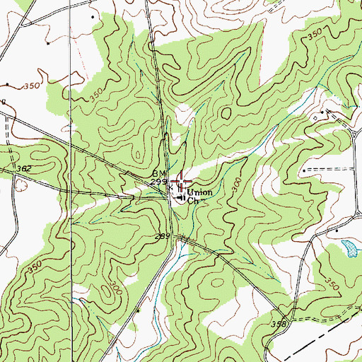 Topographic Map of Union Cemetery, SC