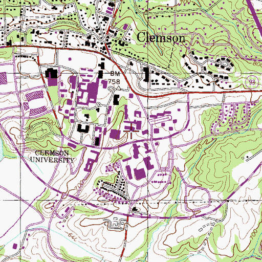Topographic Map of Strode Tower, SC