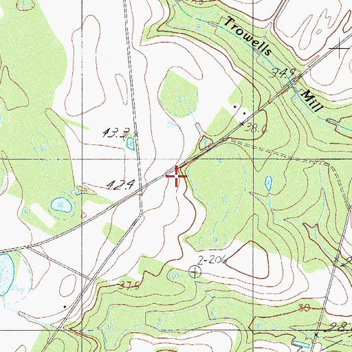 Topographic Map of Wish Well Church (historical), SC