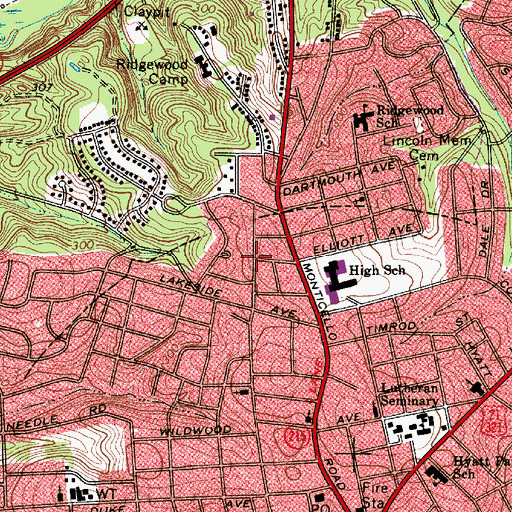 Topographic Map of Barony, SC