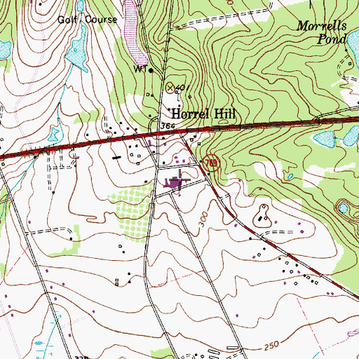 Topographic Map of Horrell Hill Elementary School, SC