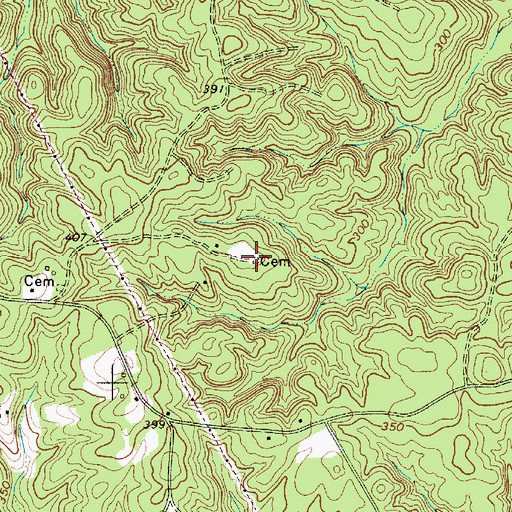 Topographic Map of Meetzer - Orris Cemetery, SC