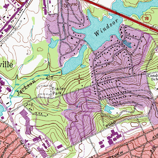 Topographic Map of Tanglewood, SC