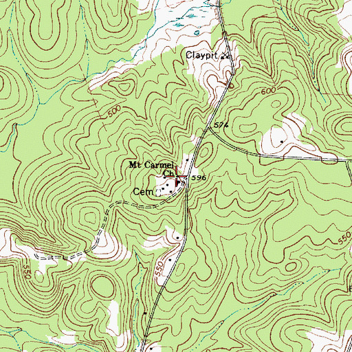 Topographic Map of Mount Carmel Church, SC