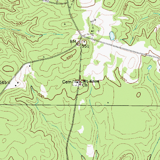 Topographic Map of Mount Enon Church, SC