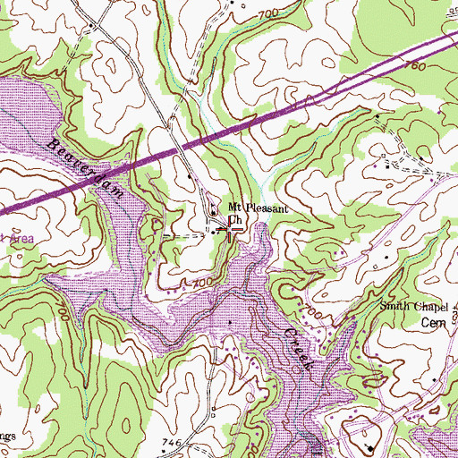 Topographic Map of Mount Pleasant Church, SC