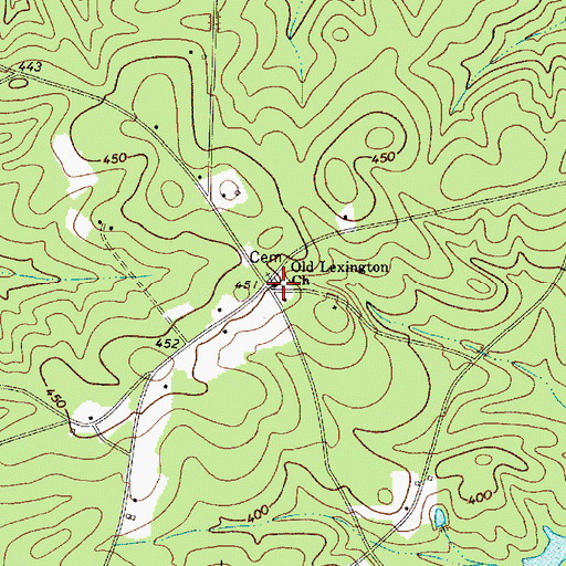 Topographic Map of Old Lexington Church, SC