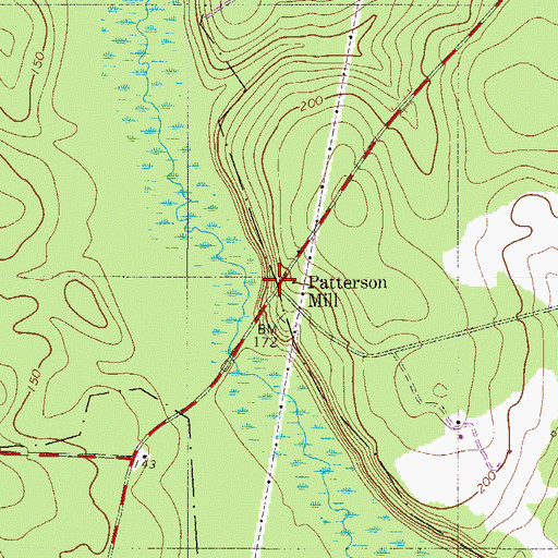 Topographic Map of Patterson Mill, SC