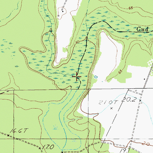 Topographic Map of Poccosin Swamp, SC