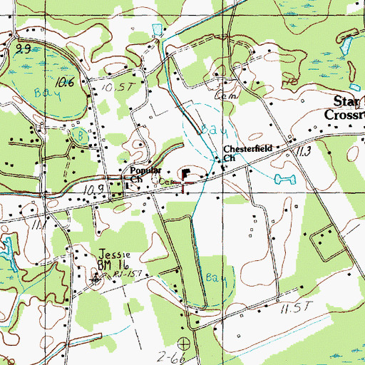 Topographic Map of Poplar Training School (historical), SC