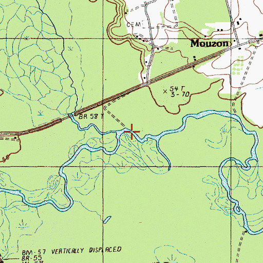 Topographic Map of Pudding Swamp, SC