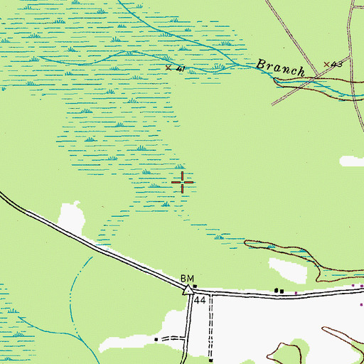 Topographic Map of Ricefield Bay, SC