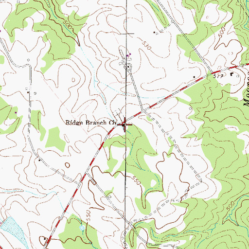Topographic Map of Ridge Branch Church, SC