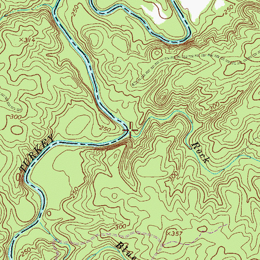 Topographic Map of Rock Creek, SC