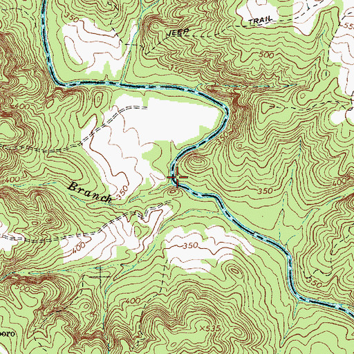 Topographic Map of Rocky Branch, SC
