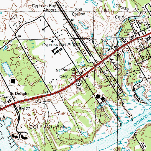 Topographic Map of Saint Paul Church, SC