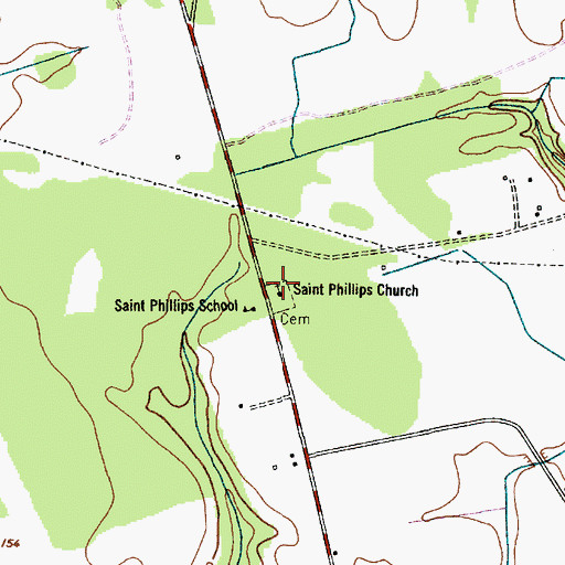Topographic Map of Saint Phillips Church, SC