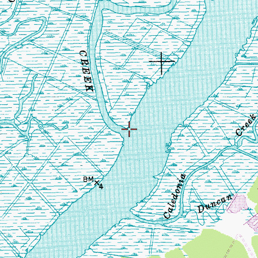 Topographic Map of Schooner Creek, SC