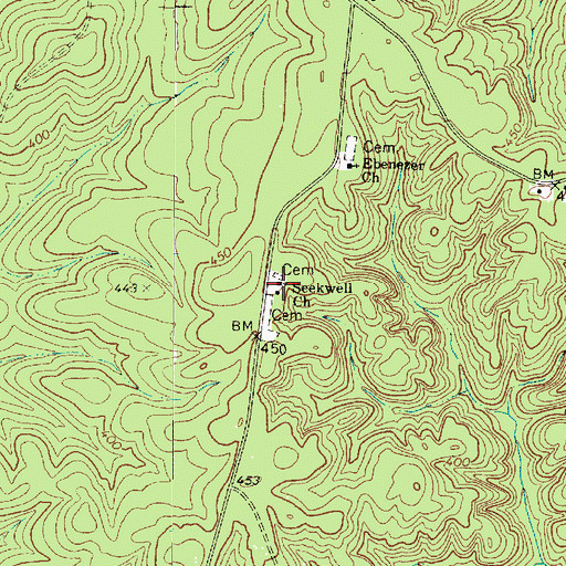 Topographic Map of Seekwell Church, SC
