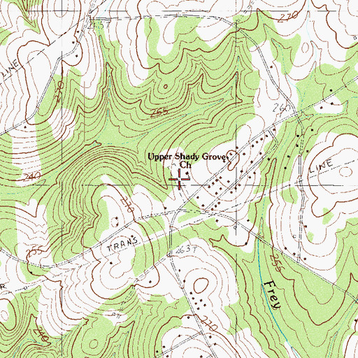 Topographic Map of Upper Shady Grove Church, SC