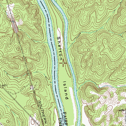 Topographic Map of Shelton Island, SC