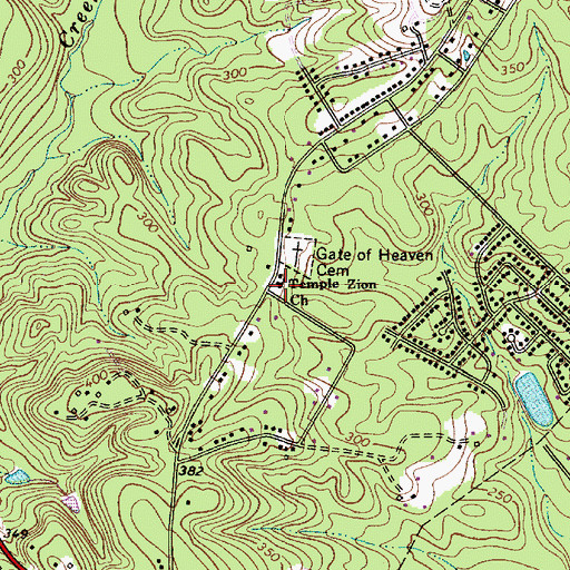 Topographic Map of Temple Zion Church, SC