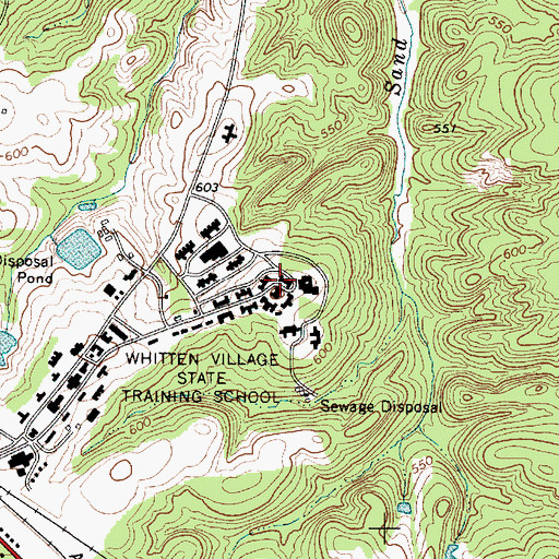 Topographic Map of Whitten Village Training School, SC