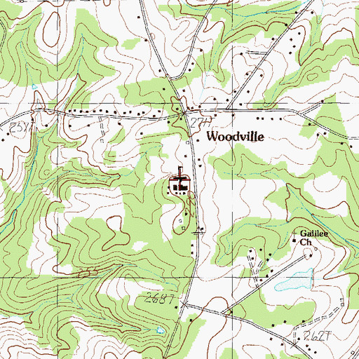 Topographic Map of Woodside High School, SC