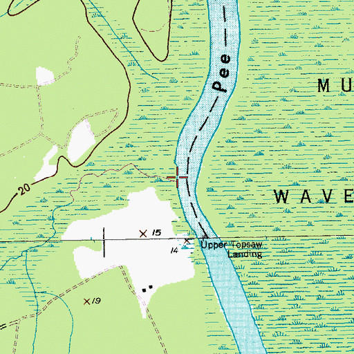 Topographic Map of Yauhannah Creek, SC