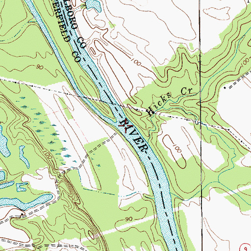 Topographic Map of Pee Dee River, SC