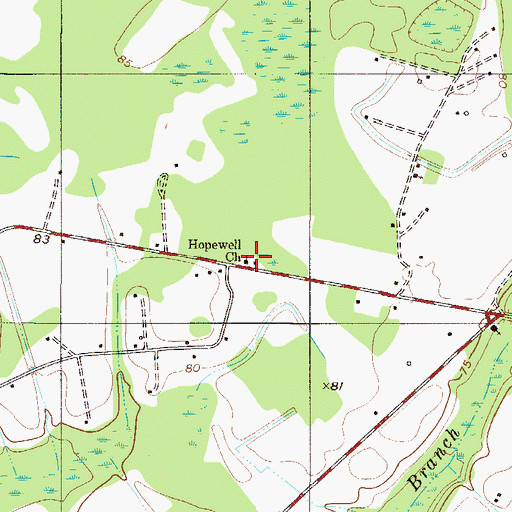 Topographic Map of Cypressvale School (historical), SC