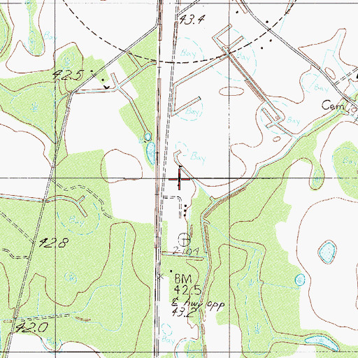 Topographic Map of Gifford-Luray School, SC
