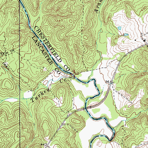Topographic Map of McManns Ford, SC