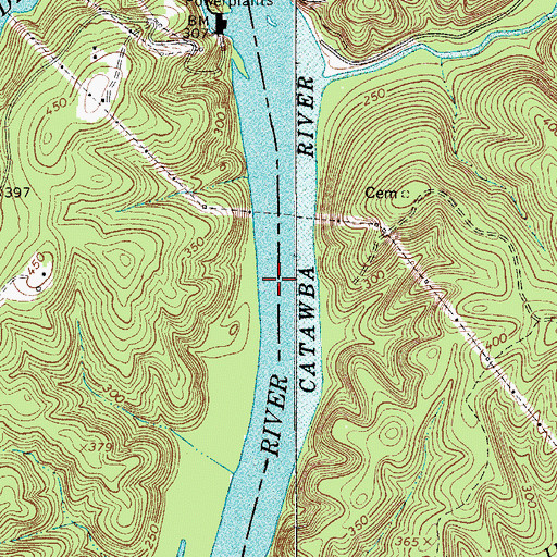 Topographic Map of Kingsburys Ferry (historical), SC