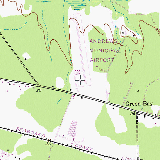 Topographic Map of Robert F Swinnie Airport, SC