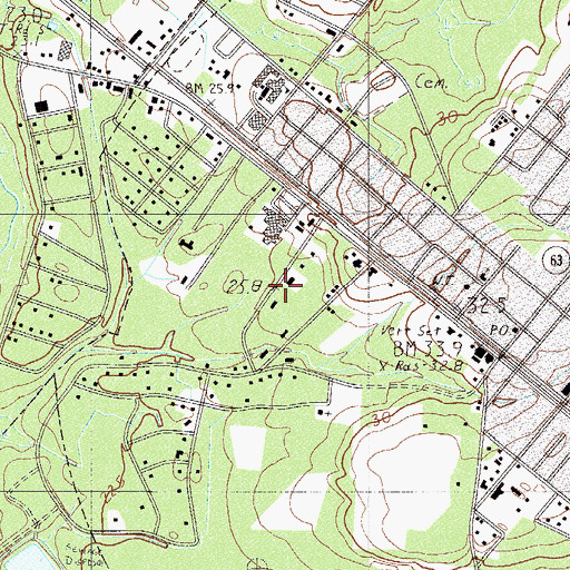 Topographic Map of Hampton General Hospital Heliport, SC