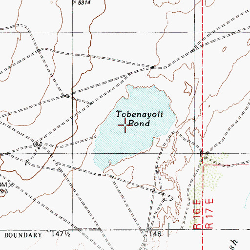 Topographic Map of Tobenayoli Pond, AZ