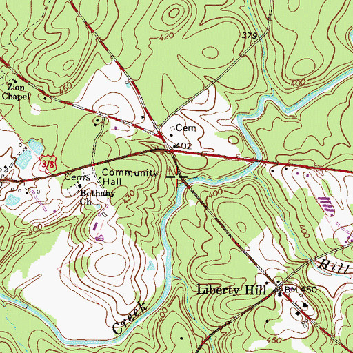 Topographic Map of Shinburg Mill (historical), SC