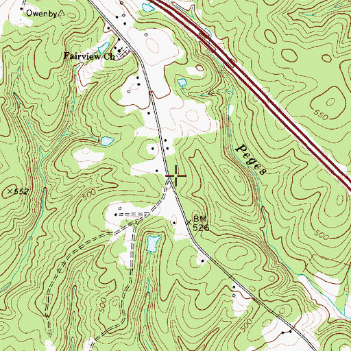Topographic Map of Tabernacle Church (historical), SC