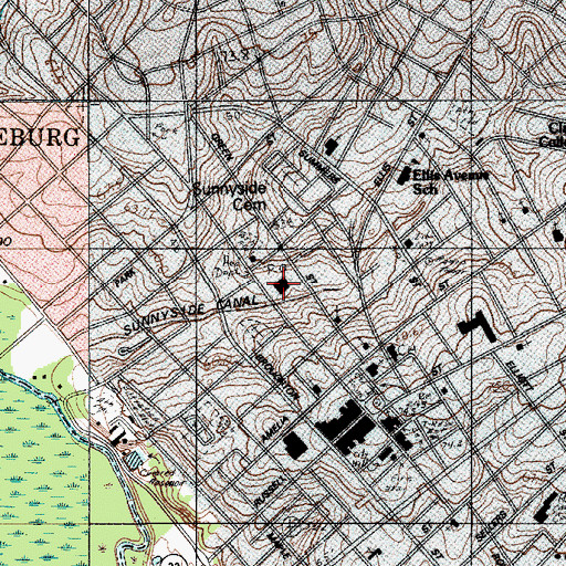 Topographic Map of Orangeburg Post Office, SC