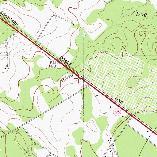 Topographic Map of WDOG-AM (Allendale), SC