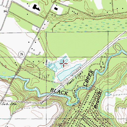 Topographic Map of WFLU-AM (Florence), SC