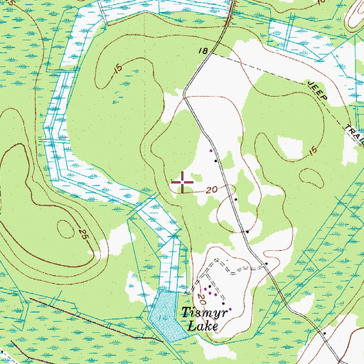 Topographic Map of WCOG-AM (Ridgeland), SC