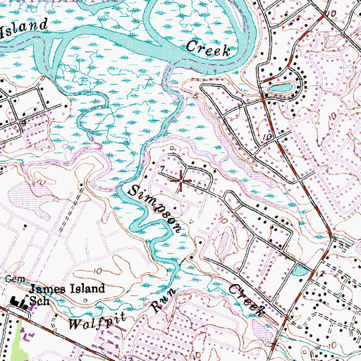 Topographic Map of Clarks Point, SC